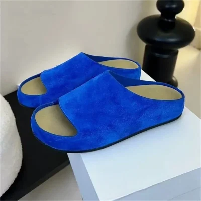 Suede Thick Open Toe Platform Sandals