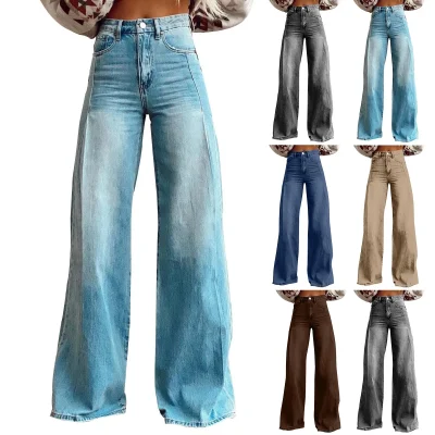 Vintage High Waist Wide Leg Slimming  Jeans
